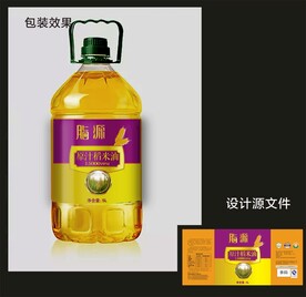 食用油包装效果图和平面图