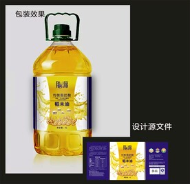 食用油包装效果图 平面图