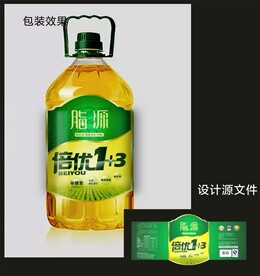 食用油包装效果图 平面图