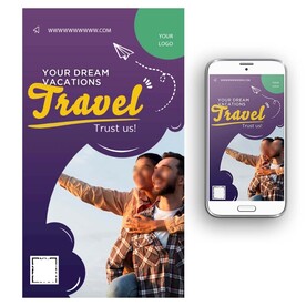 背包客旅行海报