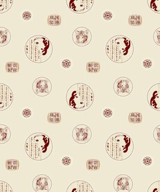 数码印花中国风民族风