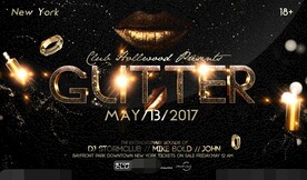 红唇黑色时尚海报