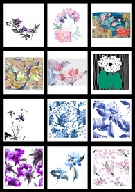 花卉插画印花图片