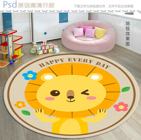 卡通圆形地毯