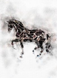 水墨马