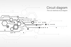 电子科技封面电路图灰色背景