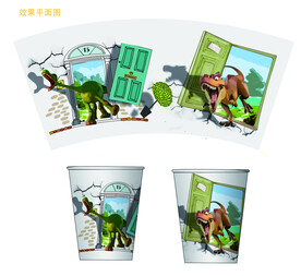 内外套杯创意3D成像产品设计图