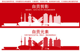 自贡地标建筑剪影