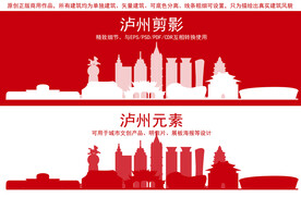 泸州地标建筑剪影