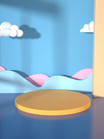 C4D场景产品立体场景空间3D