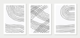 黑白线条装饰画