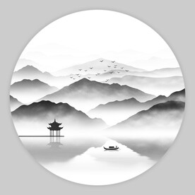 水墨山水画