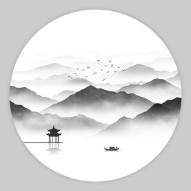 水墨山水画