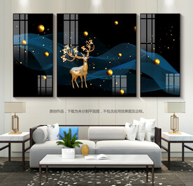 现代抽象客厅装饰画沙发背景挂画