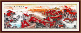 长城山水画
