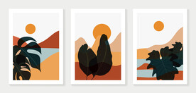 植物山脉装饰画