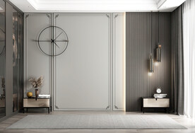 现代卧室背景墙