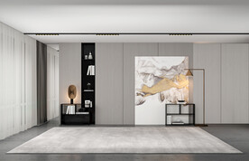 现代卧室背景墙