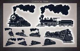 矢量复古火车系列
