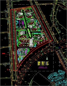 小区总平面CAD规划景观图