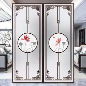 高清分层彩白彩屏风打印图