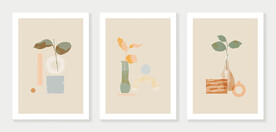 简约花瓶植物装饰画
