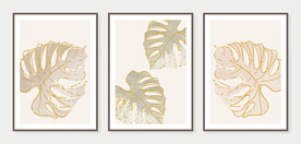 简约植物叶子装饰画