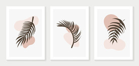 简约植物叶子装饰画