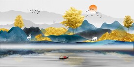 高端金山意境山水画