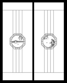 高清分层彩白彩推拉门写真图