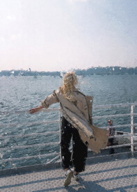 数字油画装饰画素材海边美女