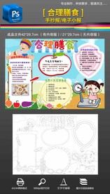 合理膳食手抄报小报