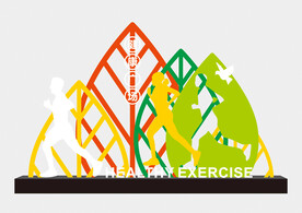 健康主题广场标识牌