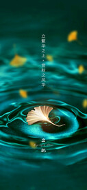 质感立秋节气海报