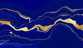 蓝金几何线条背景