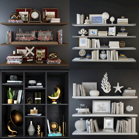 现代金属工艺品摆件组合集