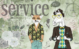 时尚潮男店背景墙