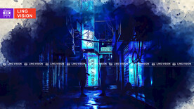 城市霓虹灯夜景