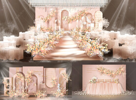 香槟粉色婚礼效果图