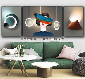 三联画 美女装饰画