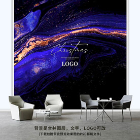 现代抽象背景墙