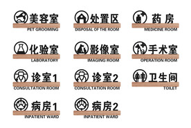 宠物美容诊所门牌