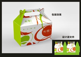 蛋糕西点包装效果图+平面图 