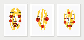 抽象线条人物简约装饰画