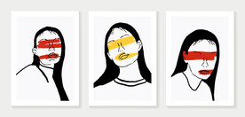 美女肖像时尚装饰画