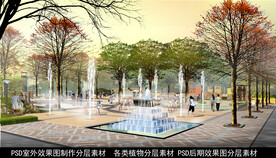 庭院园林设计效果图  室外效果