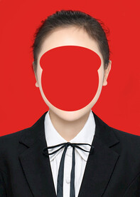 女性西装证件照