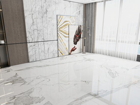 现代简约背景墙客厅场景效果图