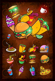 矢量快餐美食系列