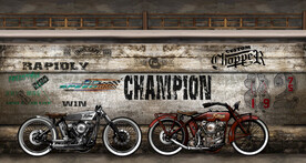 机车摩托背景画